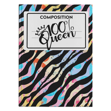 Load image into Gallery viewer, Hardcover Journal - 100% Queen Zebra