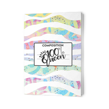 Load image into Gallery viewer, Notecards - 100% Queen - Watercolor Zebra