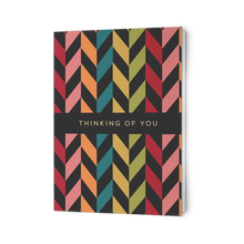 Load image into Gallery viewer, Notecards - Thinking of You (Multicolor Chevron)