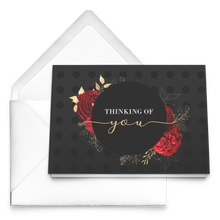 Load image into Gallery viewer, Notecards  - Thinking of You - Black
