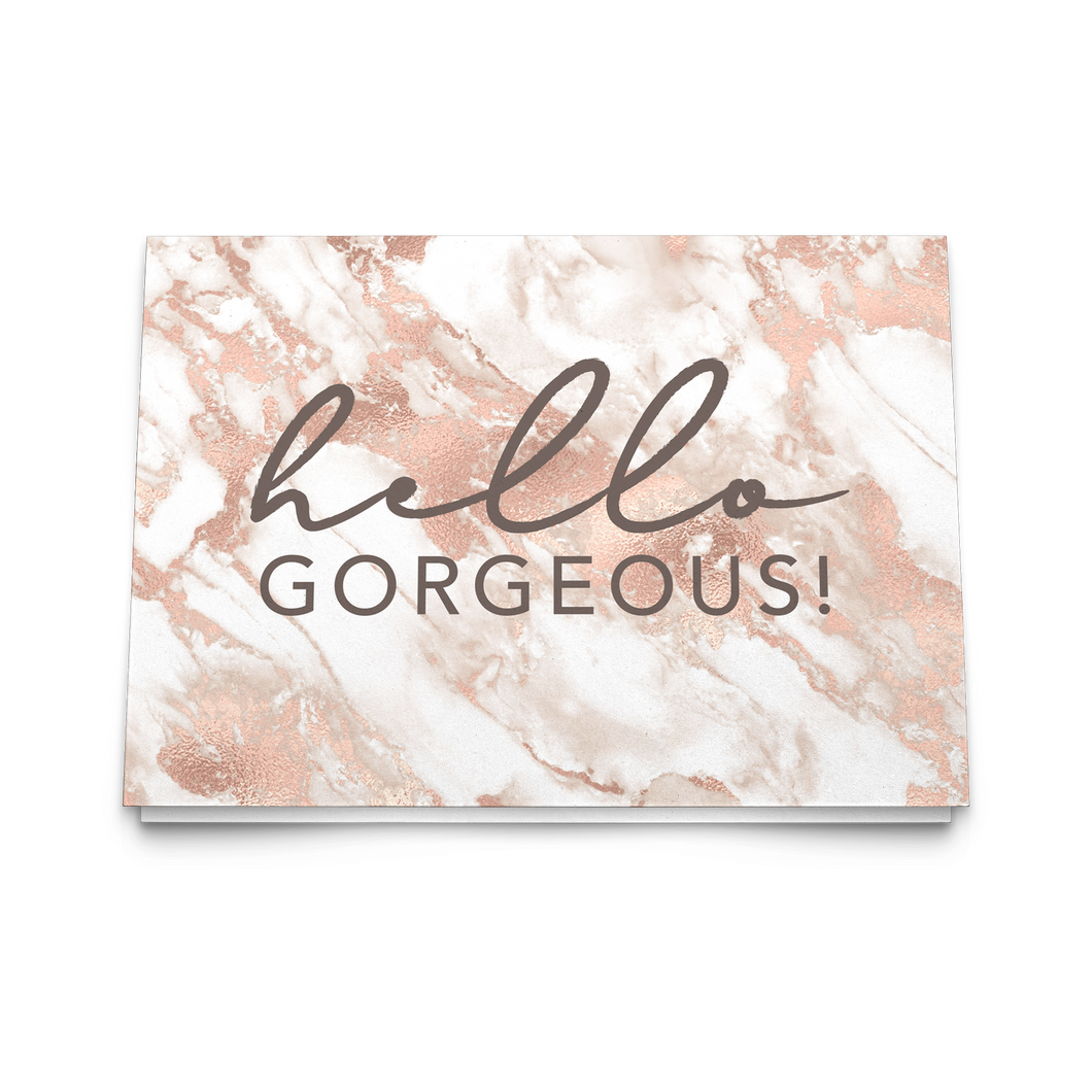 Notecards - Hello Gorgeous (Pink Marble) - The Rose Gold Collection