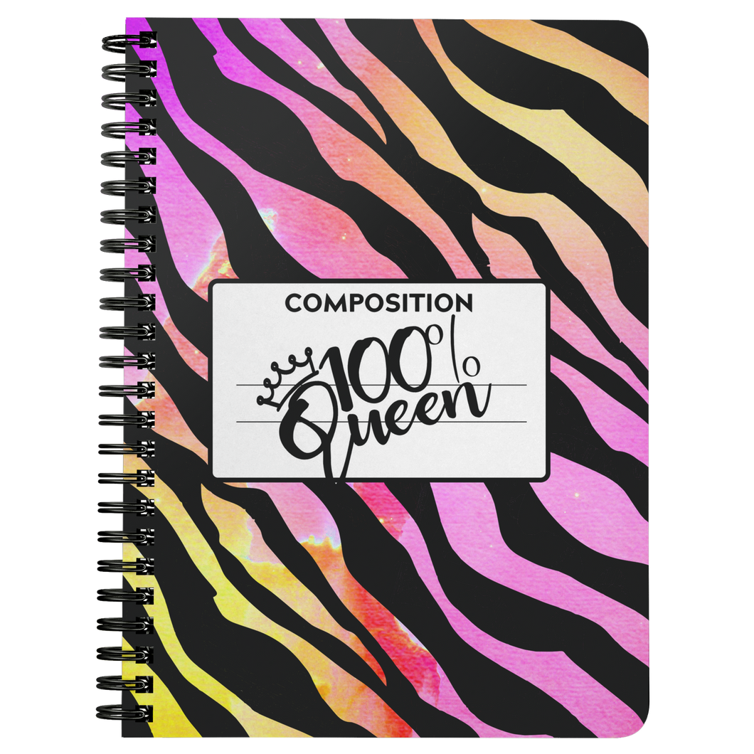 Journal - 100% Queen - Pastel Zebra