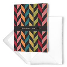 Load image into Gallery viewer, Notecards - Thinking of You (Multicolor Chevron)
