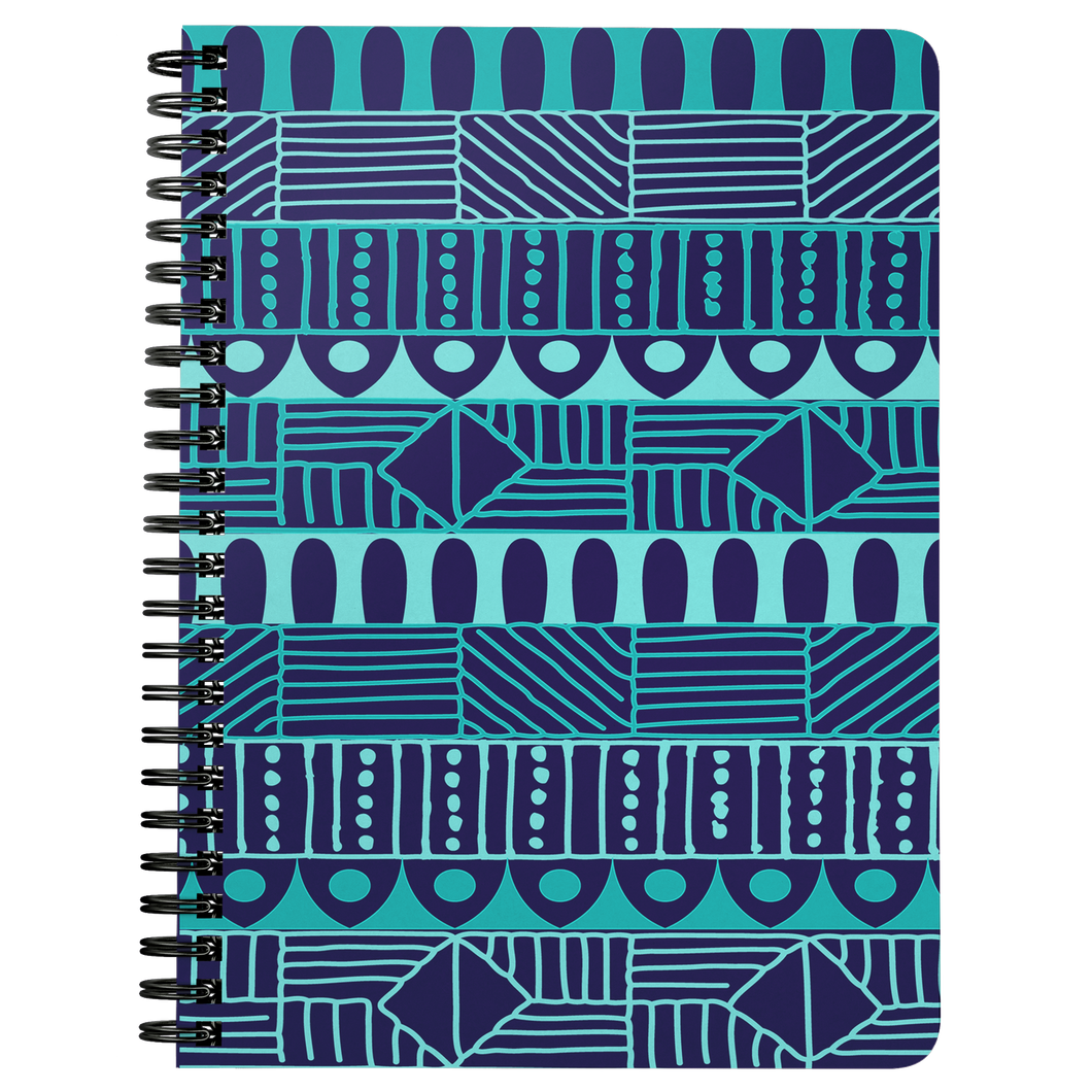 Journal - African Print (Blue)