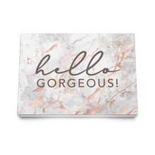 Load image into Gallery viewer, Notecards - Hello Gorgeous (Rose Gold &amp; Grey Marble) - The Rose Gold Collection
