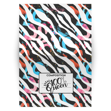 Load image into Gallery viewer, Notecards - 100% Queen - Zebra Graffiti
