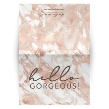 Load image into Gallery viewer, Notecards - Hello Gorgeous (Pink Marble) - The Rose Gold Collection
