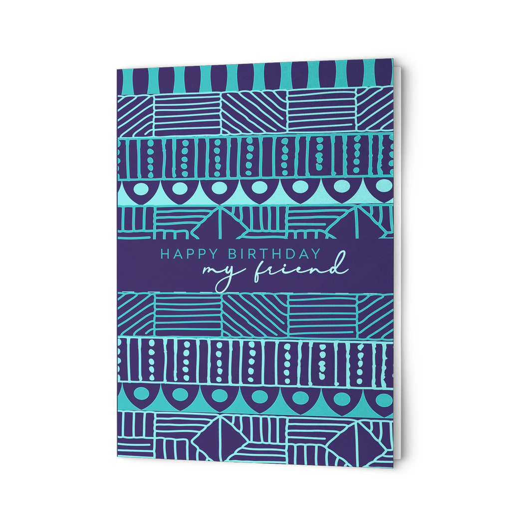 Notecards - Happy Birthday My Friend (Blue)