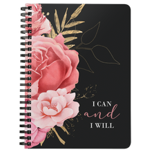 Load image into Gallery viewer, Journal - I Can and I Will (Black &amp; Pink)
