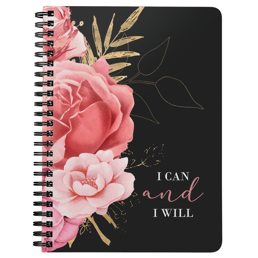 Journal - I Can and I Will (Black & Pink)