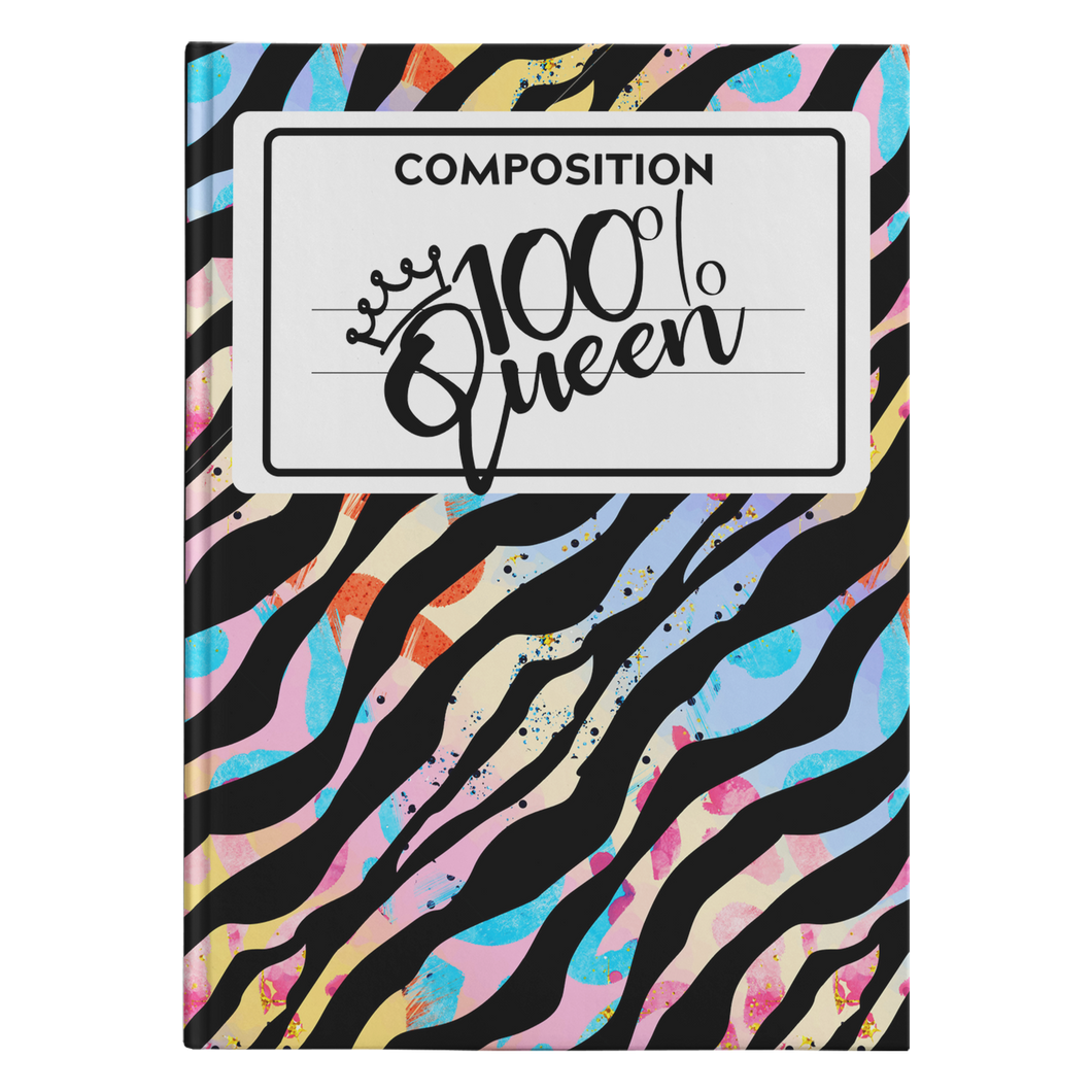 Hardcover Journal - 100% Queen Zebra