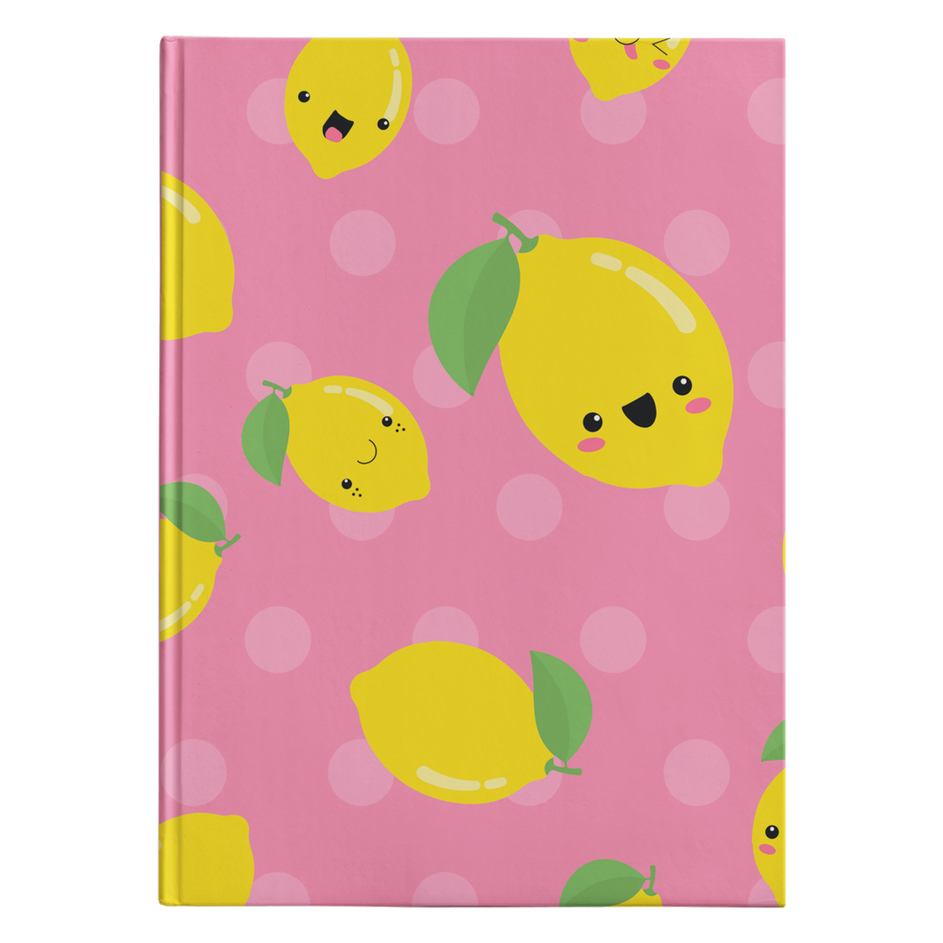 Hardcover Journal - Lemon Pink