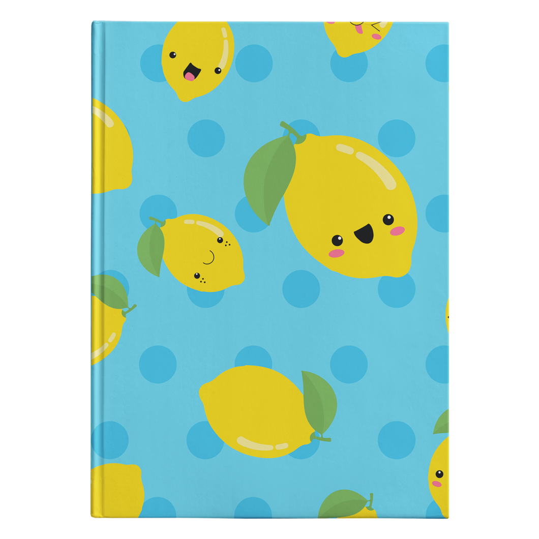 Hardcover Journal - Lemon Blue