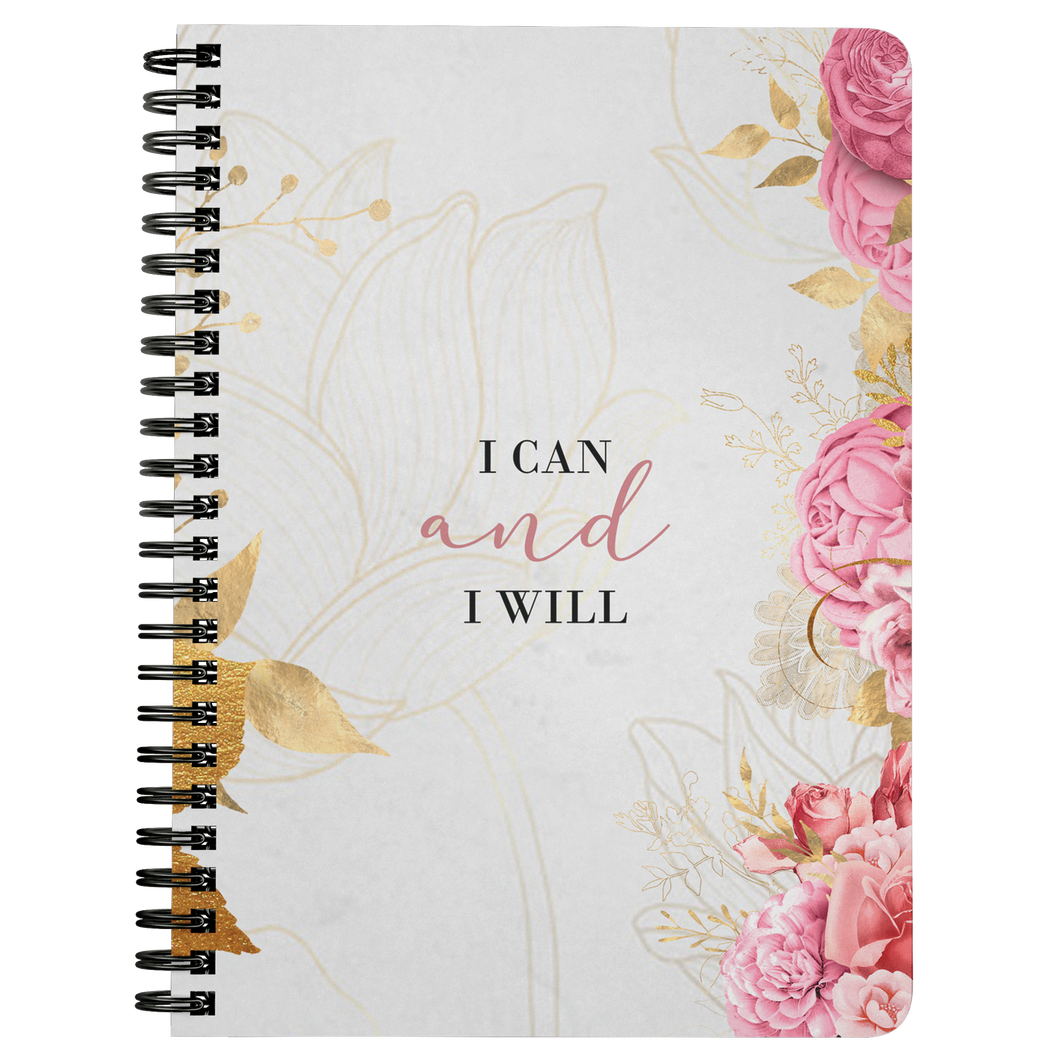 Journal -  I Can and I Will (Pink & White)